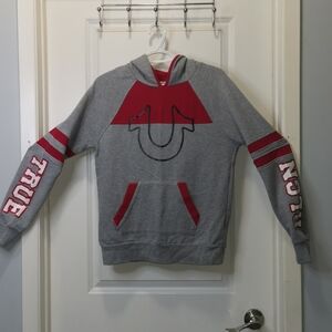 True Religion Grey and‎ Red Sweatshirt